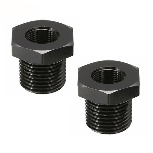 工廠定制cnc車削零件螺紋機(jī)械產(chǎn)品汽車機(jī)油濾清器螺紋適配器黑色陽極